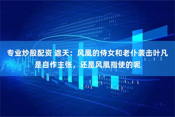 专业炒股配资 遮天：风凰的侍女和老仆袭击叶凡是自作主张，还是风凰指使的呢